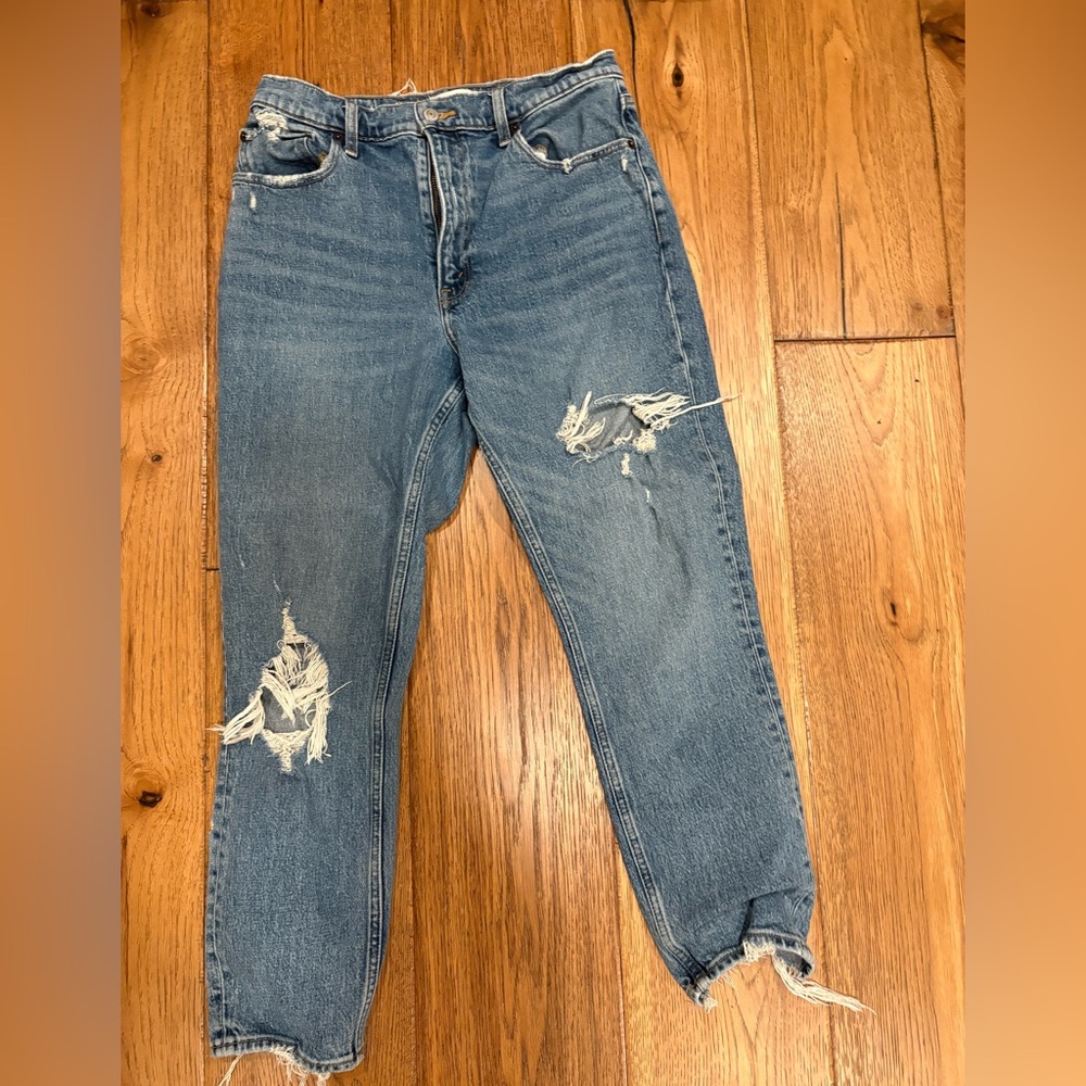 Abercrombie & Fitch Blue Distressed Jeans